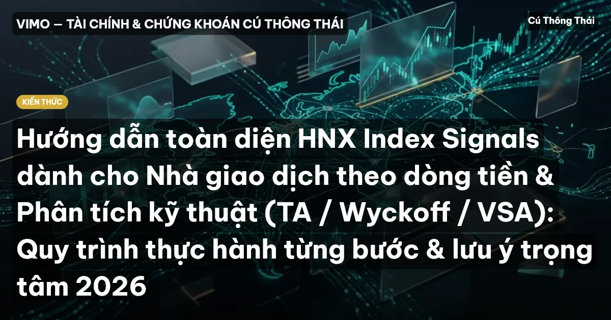 Hướng dẫn toàn diện HNX Index Signals dành cho Nhà giao dịch theo dòng tiền & Phân tích kỹ thuật (TA / Wyckoff / VSA): Quy trình thực hành từng bước & lưu ý trọng tâm 2026