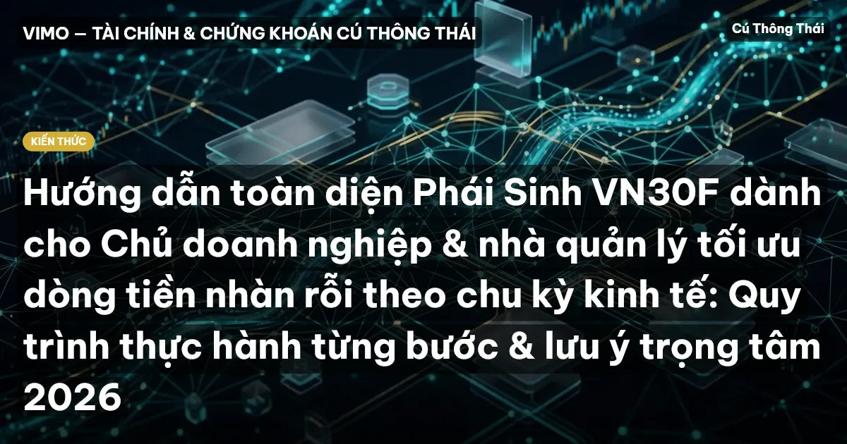 Hướng dẫn toàn diện Phái Sinh VN30F dành cho Chủ doanh nghiệp & nhà quản lý tối ưu dòng tiền nhàn rỗi theo chu kỳ kinh tế: Quy trình thực hành từng bước & lưu ý trọng tâm 2026