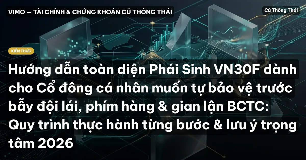 Hướng dẫn toàn diện Phái Sinh VN30F dành cho Cổ đông cá nhân muốn tự bảo vệ trước bẫy đội lái, phím hàng & gian lận BCTC: Quy trình thực hành từng bước & lưu ý trọng tâm 2026
