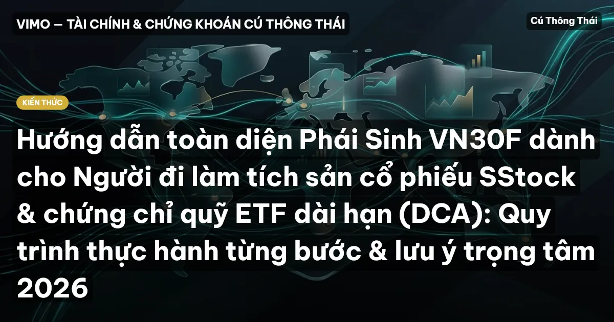 Hướng dẫn toàn diện Phái Sinh VN30F dành cho Người đi làm tích sản cổ phiếu SStock & chứng chỉ quỹ ETF dài hạn (DCA): Quy trình thực hành từng bước & lưu ý trọng tâm 2026