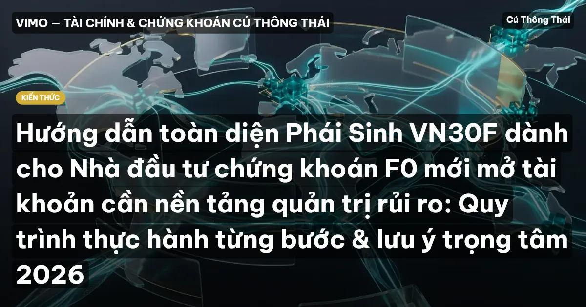 Hướng dẫn toàn diện Phái Sinh VN30F dành cho Nhà đầu tư chứng khoán F0 mới mở tài khoản cần nền tảng quản trị rủi ro: Quy trình thực hành từng bước & lưu ý trọng tâm 2026