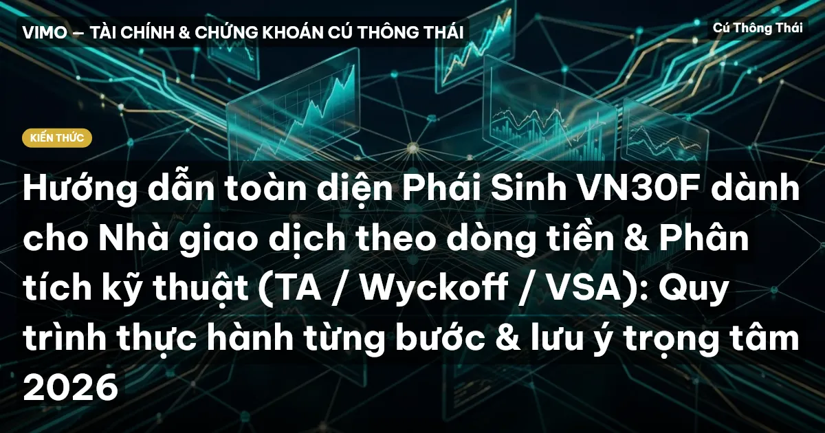 Hướng dẫn toàn diện Phái Sinh VN30F dành cho Nhà giao dịch theo dòng tiền & Phân tích kỹ thuật (TA / Wyckoff / VSA): Quy trình thực hành từng bước & lưu ý trọng tâm 2026