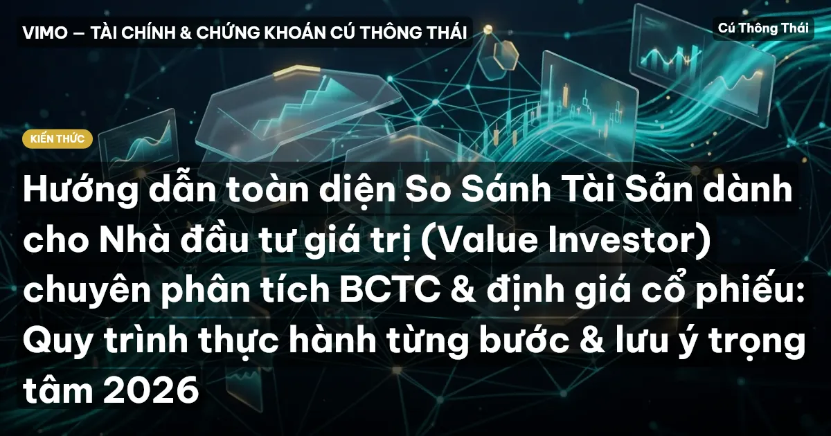 Hướng dẫn toàn diện So Sánh Tài Sản dành cho Nhà đầu tư giá trị (Value Investor) chuyên phân tích BCTC & định giá cổ phiếu: Quy trình thực hành từng bước & lưu ý trọng tâm 2026