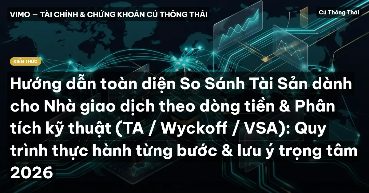 Hướng dẫn toàn diện So Sánh Tài Sản dành cho Nhà giao dịch theo dòng tiền & Phân tích kỹ thuật (TA / Wyckoff / VSA): Quy trình thực hành từng bước & lưu ý trọng tâm 2026