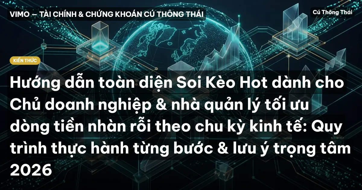 Hướng dẫn toàn diện Soi Kèo Hot dành cho Chủ doanh nghiệp & nhà quản lý tối ưu dòng tiền nhàn rỗi theo chu kỳ kinh tế: Quy trình thực hành từng bước & lưu ý trọng tâm 2026