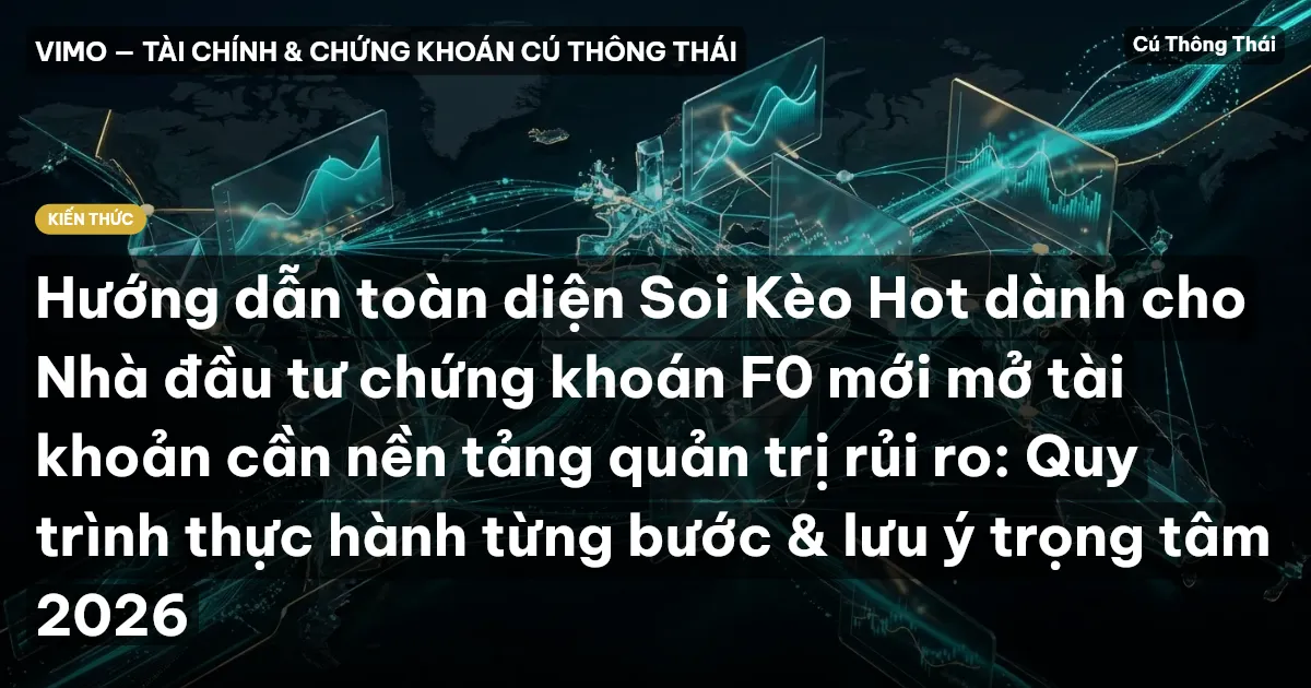 Hướng dẫn toàn diện Soi Kèo Hot dành cho Nhà đầu tư chứng khoán F0 mới mở tài khoản cần nền tảng quản trị rủi ro: Quy trình thực hành từng bước & lưu ý trọng tâm 2026