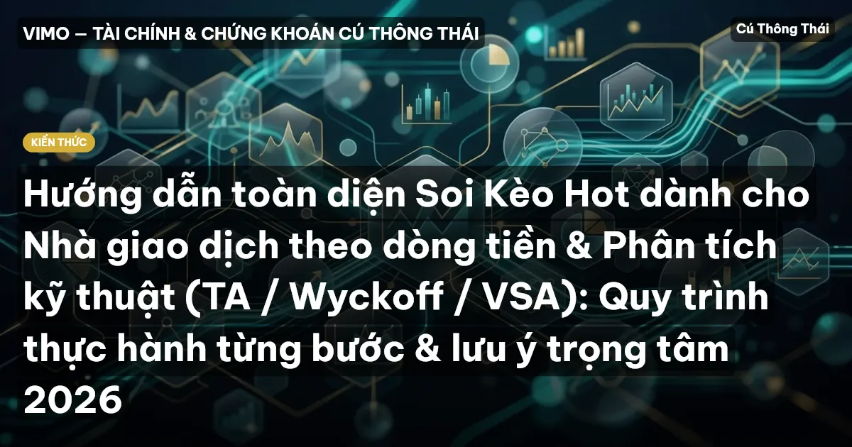 Hướng dẫn toàn diện Soi Kèo Hot dành cho Nhà giao dịch theo dòng tiền & Phân tích kỹ thuật (TA / Wyckoff / VSA): Quy trình thực hành từng bước & lưu ý trọng tâm 2026