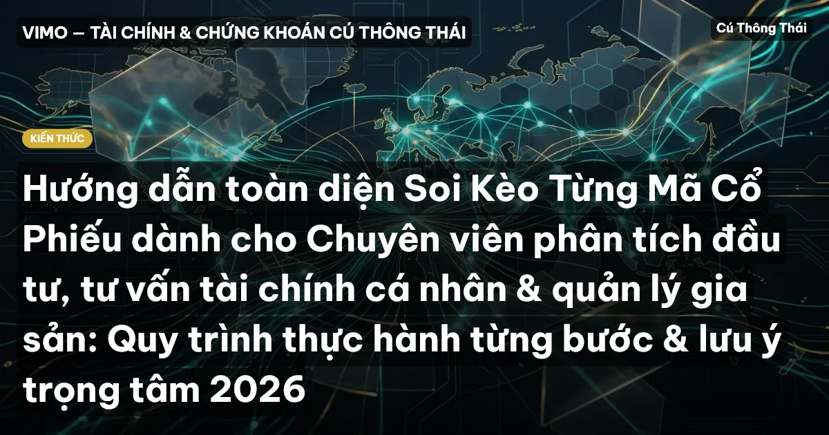 Hướng dẫn toàn diện Soi Kèo Từng Mã Cổ Phiếu dành cho Chuyên viên phân tích đầu tư, tư vấn tài chính cá nhân & quản lý gia sản: Quy trình thực hành từng bước & lưu ý trọng tâm 2026