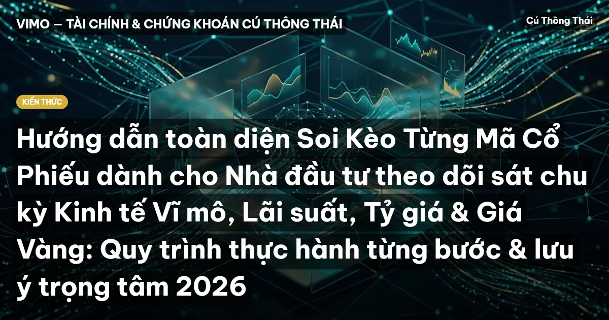Hướng dẫn toàn diện Soi Kèo Từng Mã Cổ Phiếu dành cho Nhà đầu tư theo dõi sát chu kỳ Kinh tế Vĩ mô, Lãi suất, Tỷ giá & Giá Vàng: Quy trình thực hành từng bước & lưu ý trọng tâm 2026