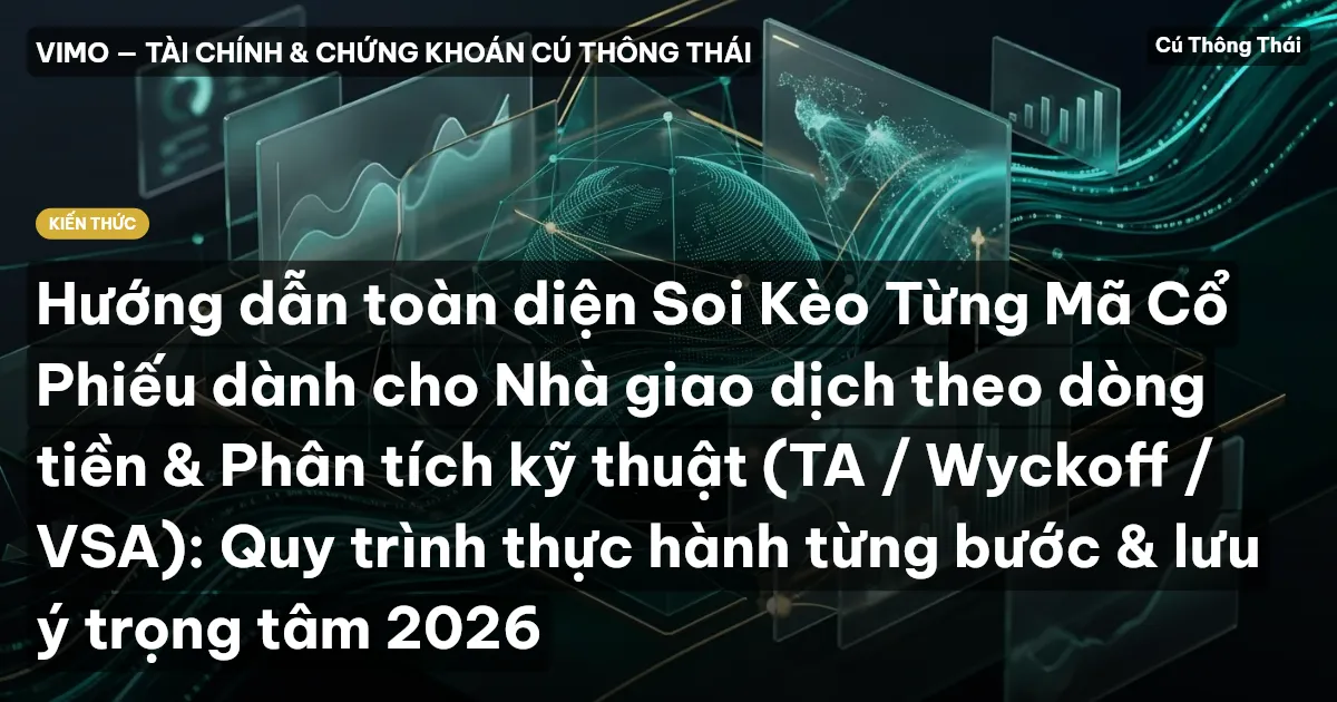 Hướng dẫn toàn diện Soi Kèo Từng Mã Cổ Phiếu dành cho Nhà giao dịch theo dòng tiền & Phân tích kỹ thuật (TA / Wyckoff / VSA): Quy trình thực hành từng bước & lưu ý trọng tâm 2026