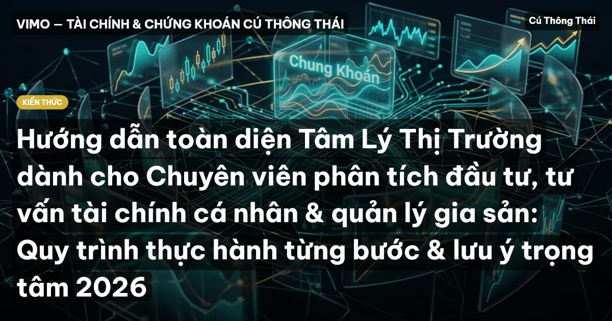 Hướng dẫn toàn diện Tâm Lý Thị Trường dành cho Chuyên viên phân tích đầu tư, tư vấn tài chính cá nhân & quản lý gia sản: Quy trình thực hành từng bước & lưu ý trọng tâm 2026