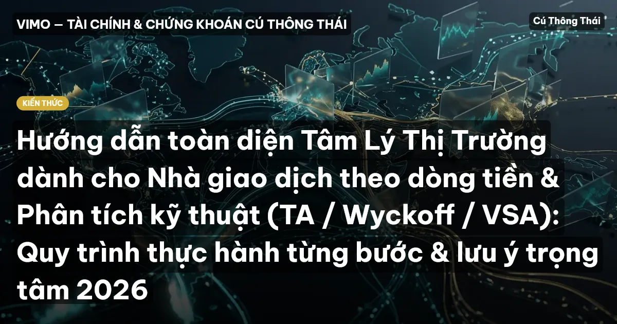 Hướng dẫn toàn diện Tâm Lý Thị Trường dành cho Nhà giao dịch theo dòng tiền & Phân tích kỹ thuật (TA / Wyckoff / VSA): Quy trình thực hành từng bước & lưu ý trọng tâm 2026