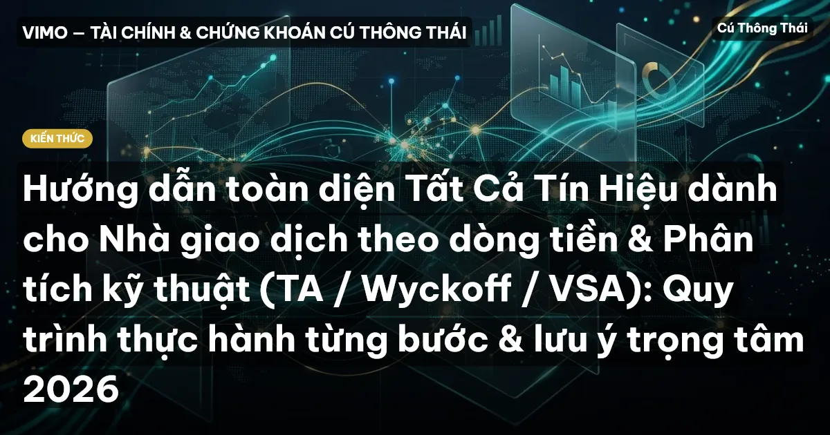 Hướng dẫn toàn diện Tất Cả Tín Hiệu dành cho Nhà giao dịch theo dòng tiền & Phân tích kỹ thuật (TA / Wyckoff / VSA): Quy trình thực hành từng bước & lưu ý trọng tâm 2026