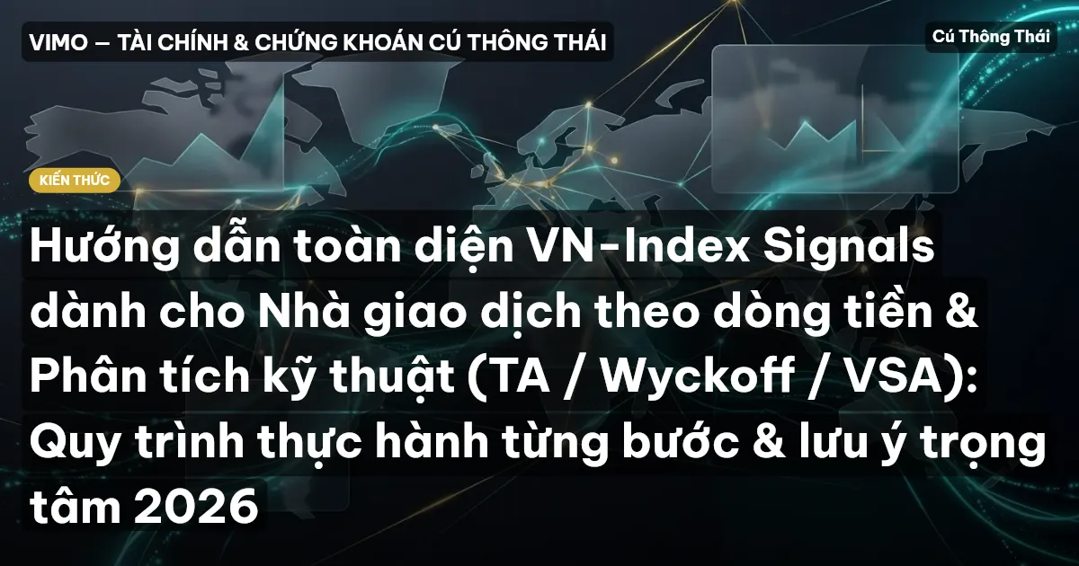 Hướng dẫn toàn diện VN-Index Signals dành cho Nhà giao dịch theo dòng tiền & Phân tích kỹ thuật (TA / Wyckoff / VSA): Quy trình thực hành từng bước & lưu ý trọng tâm 2026