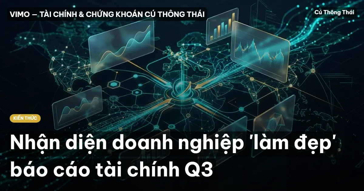 Nhận diện doanh nghiệp 'làm đẹp' báo cáo tài chính Q3