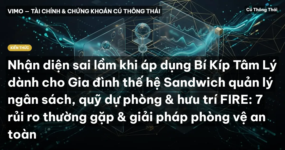 Nhận diện sai lầm khi áp dụng Bí Kíp Tâm Lý dành cho Gia đình thế hệ Sandwich quản lý ngân sách, quỹ dự phòng & hưu trí FIRE: 7 rủi ro thường gặp & giải pháp phòng vệ an toàn