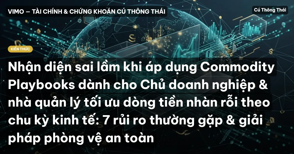 Nhận diện sai lầm khi áp dụng Commodity Playbooks dành cho Chủ doanh nghiệp & nhà quản lý tối ưu dòng tiền nhàn rỗi theo chu kỳ kinh tế: 7 rủi ro thường gặp & giải pháp phòng vệ an toàn