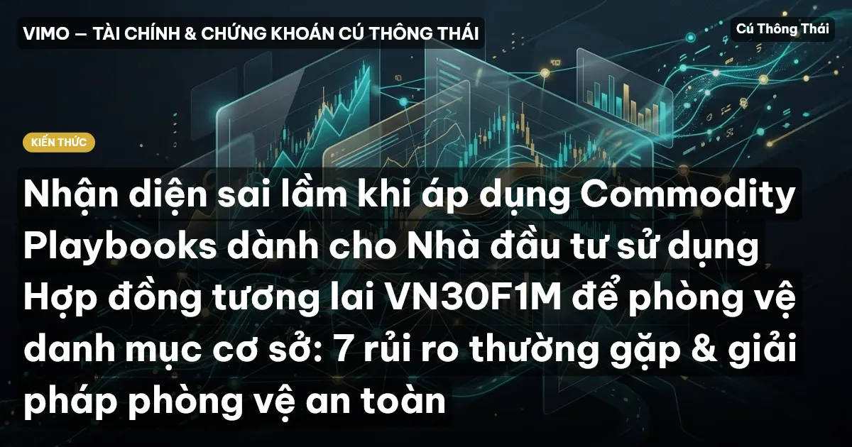 Nhận diện sai lầm khi áp dụng Commodity Playbooks dành cho Nhà đầu tư sử dụng Hợp đồng tương lai VN30F1M để phòng vệ danh mục cơ sở: 7 rủi ro thường gặp & giải pháp phòng vệ an toàn