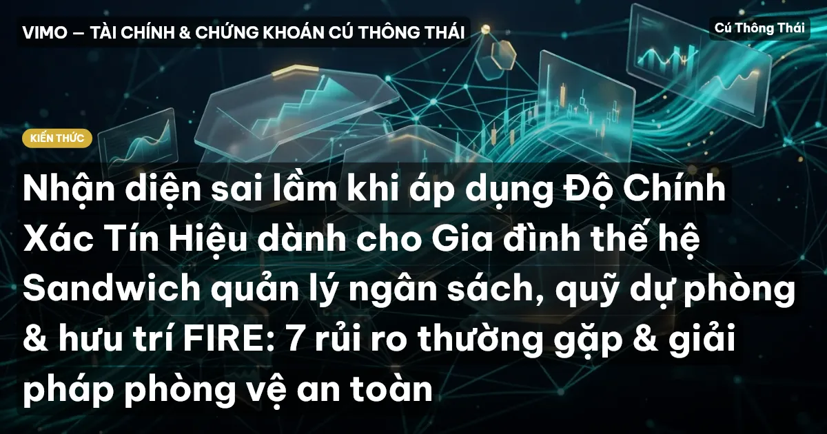 Nhận diện sai lầm khi áp dụng Độ Chính Xác Tín Hiệu dành cho Gia đình thế hệ Sandwich quản lý ngân sách, quỹ dự phòng & hưu trí FIRE: 7 rủi ro thường gặp & giải pháp phòng vệ an toàn