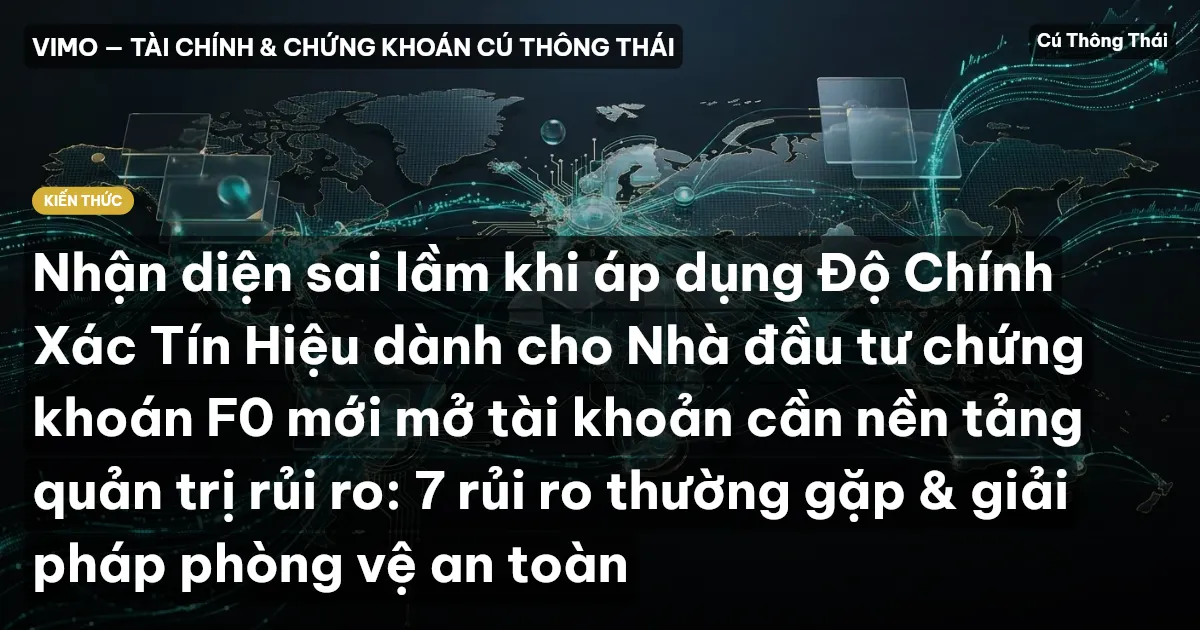 Nhận diện sai lầm khi áp dụng Độ Chính Xác Tín Hiệu dành cho Nhà đầu tư chứng khoán F0 mới mở tài khoản cần nền tảng quản trị rủi ro: 7 rủi ro thường gặp & giải pháp phòng vệ an toàn