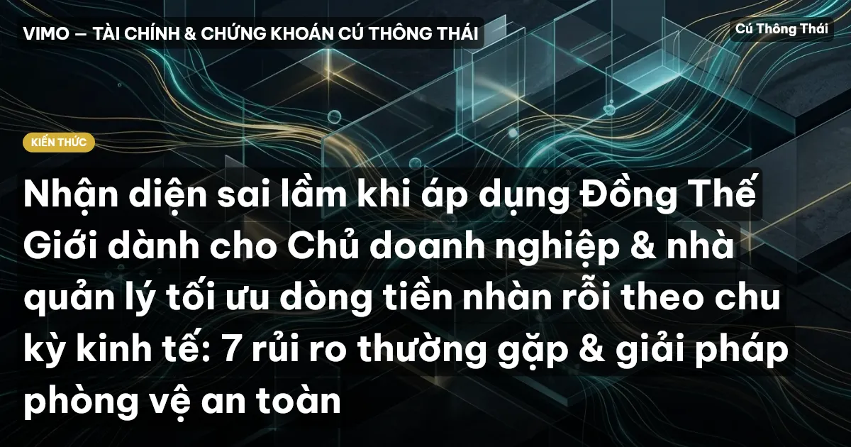 Nhận diện sai lầm khi áp dụng Đồng Thế Giới dành cho Chủ doanh nghiệp & nhà quản lý tối ưu dòng tiền nhàn rỗi theo chu kỳ kinh tế: 7 rủi ro thường gặp & giải pháp phòng vệ an toàn