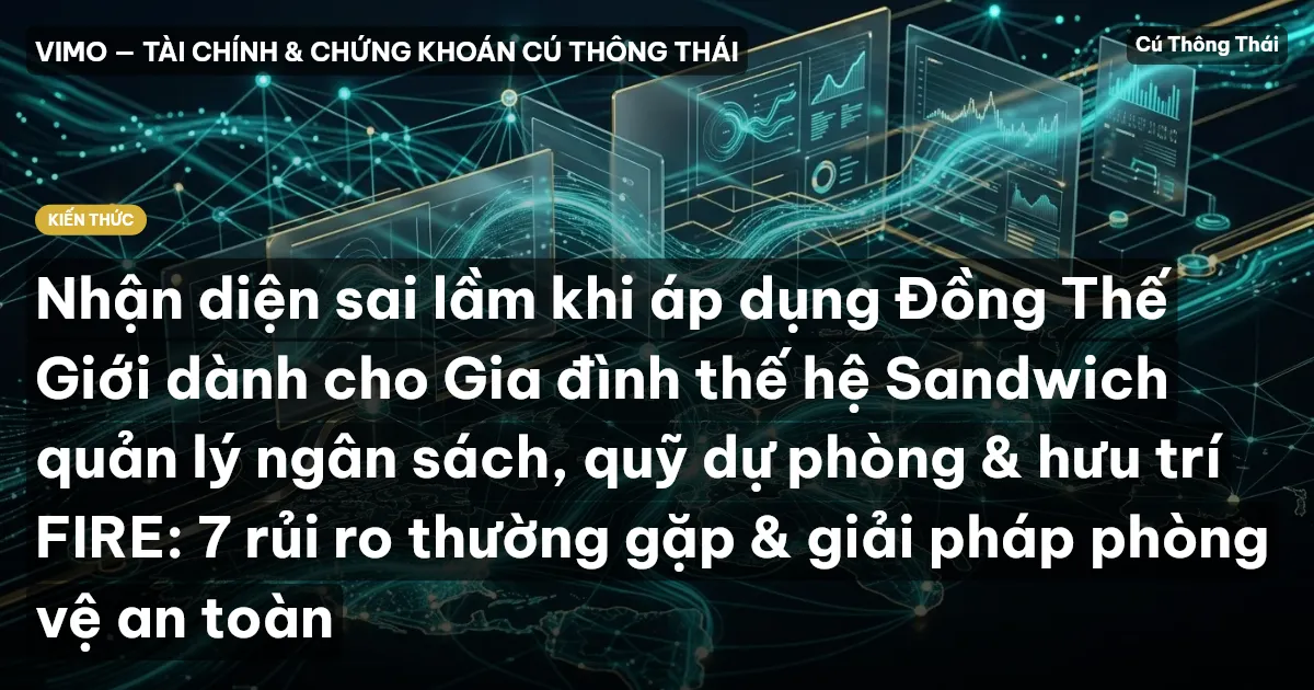 Nhận diện sai lầm khi áp dụng Đồng Thế Giới dành cho Gia đình thế hệ Sandwich quản lý ngân sách, quỹ dự phòng & hưu trí FIRE: 7 rủi ro thường gặp & giải pháp phòng vệ an toàn