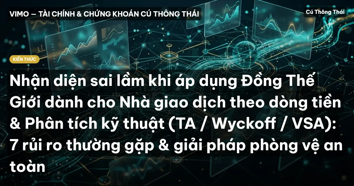 Nhận diện sai lầm khi áp dụng Đồng Thế Giới dành cho Nhà giao dịch theo dòng tiền & Phân tích kỹ thuật (TA / Wyckoff / VSA): 7 rủi ro thường gặp & giải pháp phòng vệ an toàn