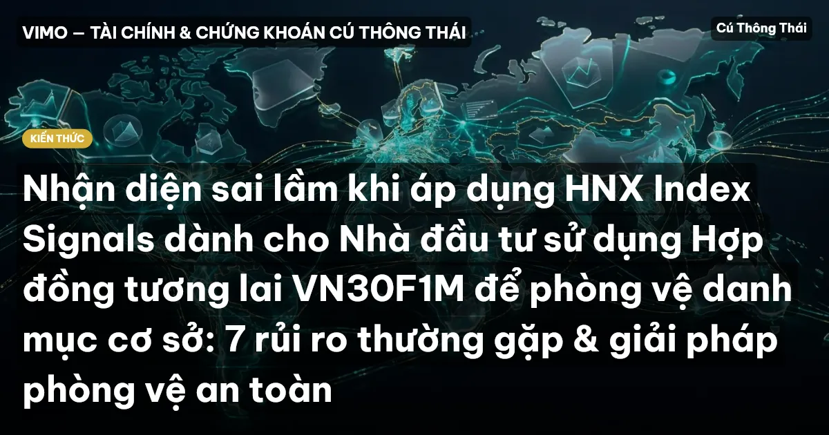 Nhận diện sai lầm khi áp dụng HNX Index Signals dành cho Nhà đầu tư sử dụng Hợp đồng tương lai VN30F1M để phòng vệ danh mục cơ sở: 7 rủi ro thường gặp & giải pháp phòng vệ an toàn