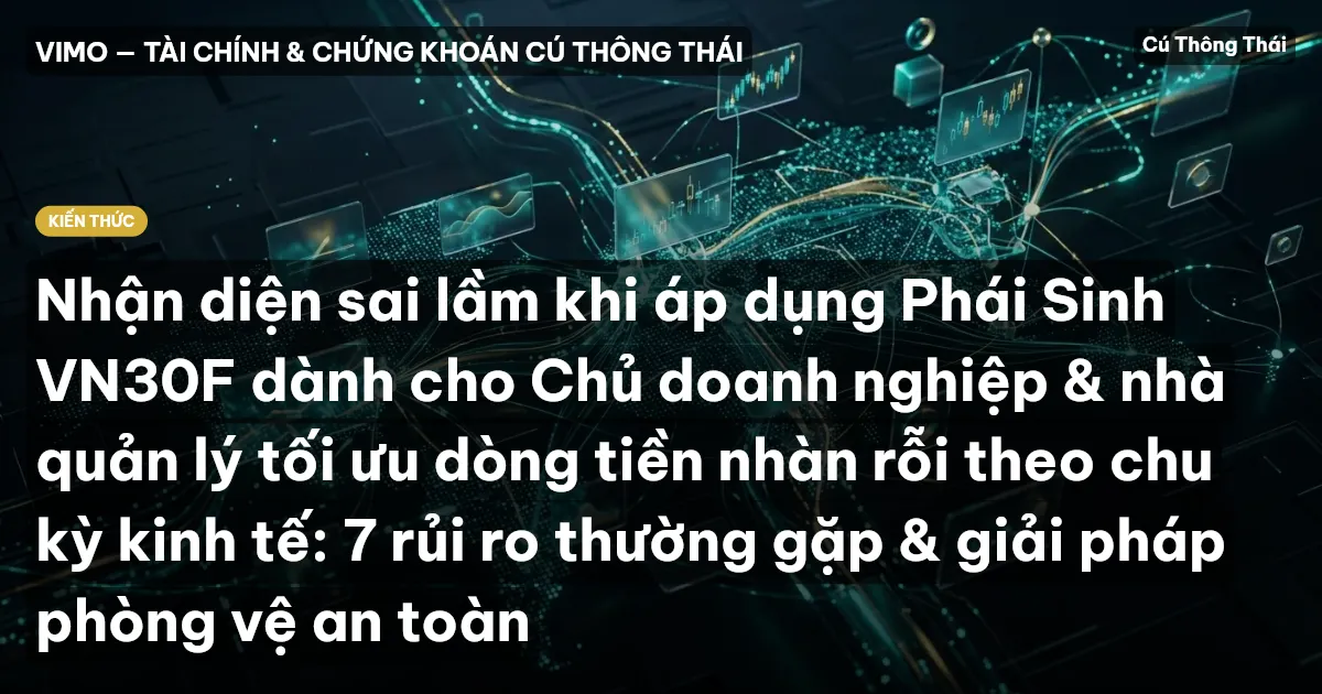 Nhận diện sai lầm khi áp dụng Phái Sinh VN30F dành cho Chủ doanh nghiệp & nhà quản lý tối ưu dòng tiền nhàn rỗi theo chu kỳ kinh tế: 7 rủi ro thường gặp & giải pháp phòng vệ an toàn