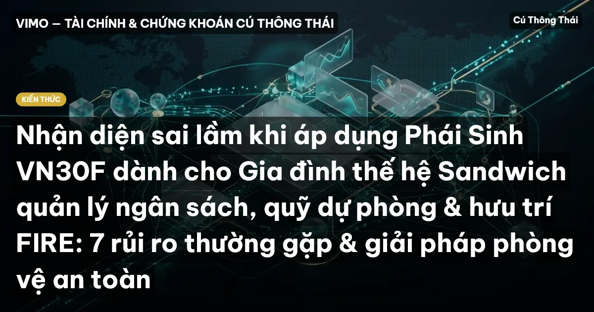 Nhận diện sai lầm khi áp dụng Phái Sinh VN30F dành cho Gia đình thế hệ Sandwich quản lý ngân sách, quỹ dự phòng & hưu trí FIRE: 7 rủi ro thường gặp & giải pháp phòng vệ an toàn
