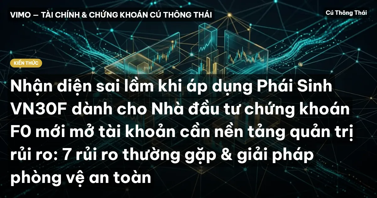 Nhận diện sai lầm khi áp dụng Phái Sinh VN30F dành cho Nhà đầu tư chứng khoán F0 mới mở tài khoản cần nền tảng quản trị rủi ro: 7 rủi ro thường gặp & giải pháp phòng vệ an toàn
