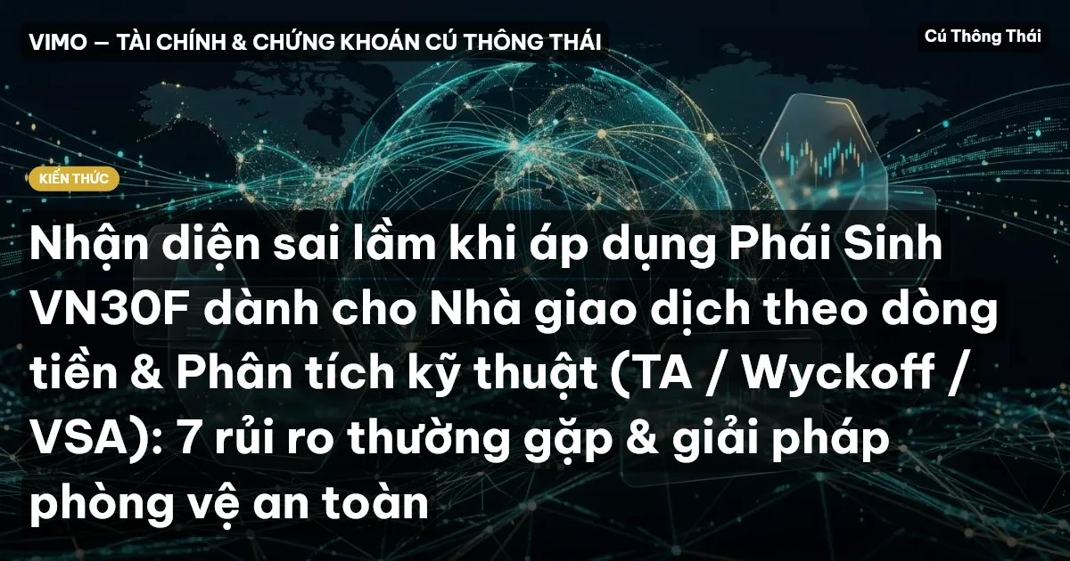 Nhận diện sai lầm khi áp dụng Phái Sinh VN30F dành cho Nhà giao dịch theo dòng tiền & Phân tích kỹ thuật (TA / Wyckoff / VSA): 7 rủi ro thường gặp & giải pháp phòng vệ an toàn