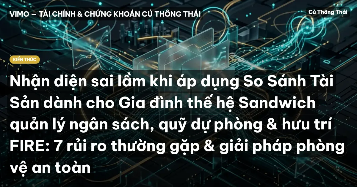 Nhận diện sai lầm khi áp dụng So Sánh Tài Sản dành cho Gia đình thế hệ Sandwich quản lý ngân sách, quỹ dự phòng & hưu trí FIRE: 7 rủi ro thường gặp & giải pháp phòng vệ an toàn