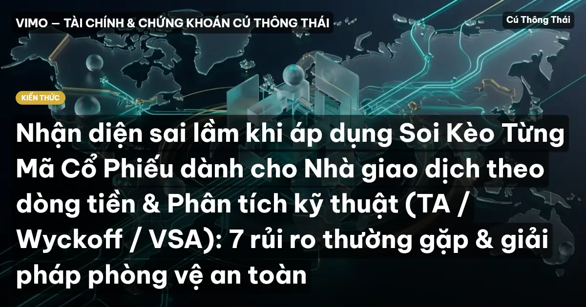 Nhận diện sai lầm khi áp dụng Soi Kèo Từng Mã Cổ Phiếu dành cho Nhà giao dịch theo dòng tiền & Phân tích kỹ thuật (TA / Wyckoff / VSA): 7 rủi ro thường gặp & giải pháp phòng vệ an toàn