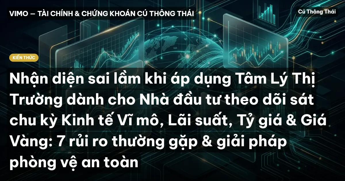 Nhận diện sai lầm khi áp dụng Tâm Lý Thị Trường dành cho Nhà đầu tư theo dõi sát chu kỳ Kinh tế Vĩ mô, Lãi suất, Tỷ giá & Giá Vàng: 7 rủi ro thường gặp & giải pháp phòng vệ an toàn