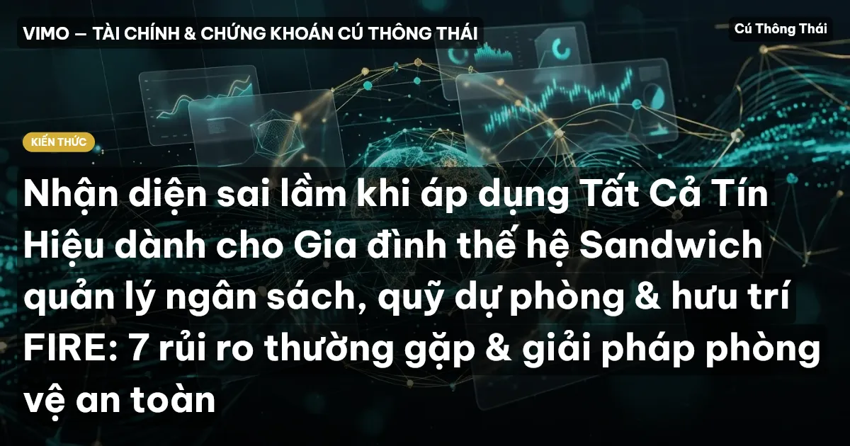 Nhận diện sai lầm khi áp dụng Tất Cả Tín Hiệu dành cho Gia đình thế hệ Sandwich quản lý ngân sách, quỹ dự phòng & hưu trí FIRE: 7 rủi ro thường gặp & giải pháp phòng vệ an toàn