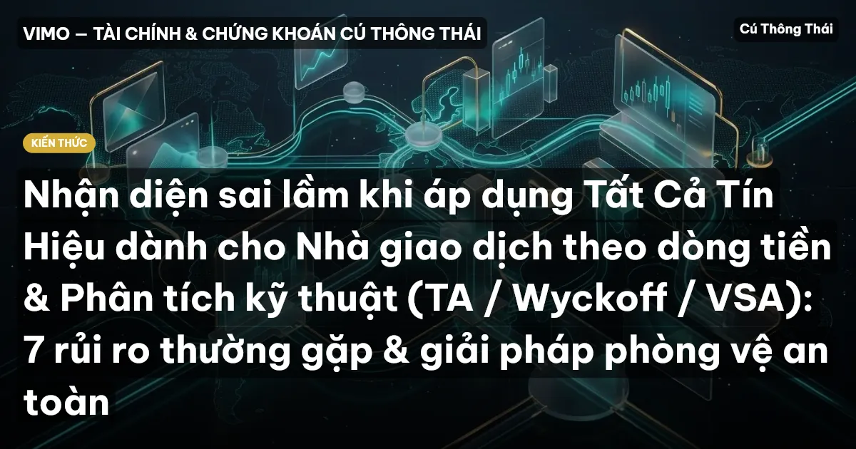 Nhận diện sai lầm khi áp dụng Tất Cả Tín Hiệu dành cho Nhà giao dịch theo dòng tiền & Phân tích kỹ thuật (TA / Wyckoff / VSA): 7 rủi ro thường gặp & giải pháp phòng vệ an toàn