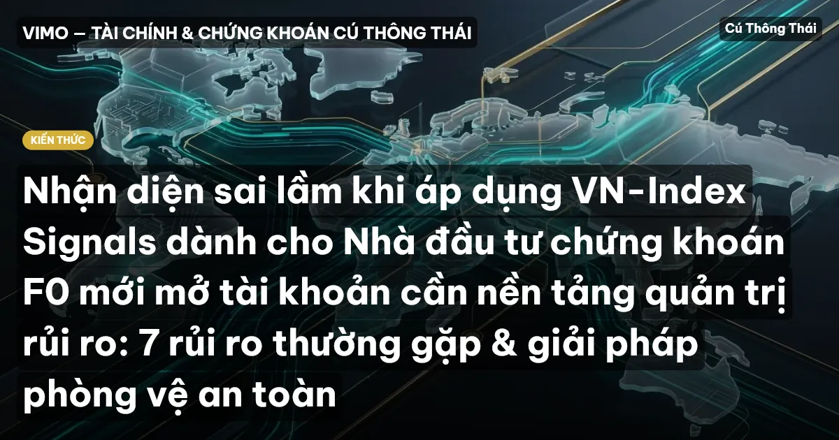 Nhận diện sai lầm khi áp dụng VN-Index Signals dành cho Nhà đầu tư chứng khoán F0 mới mở tài khoản cần nền tảng quản trị rủi ro: 7 rủi ro thường gặp & giải pháp phòng vệ an toàn