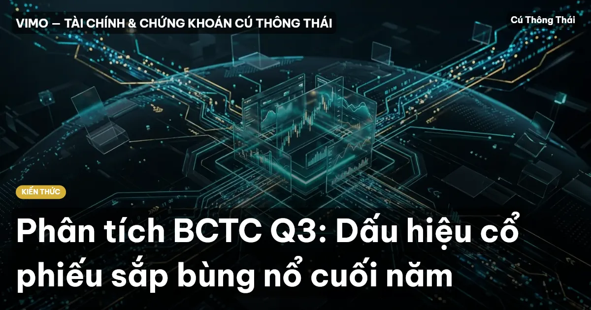 Phân tích BCTC Q3: Dấu hiệu cổ phiếu sắp bùng nổ cuối năm