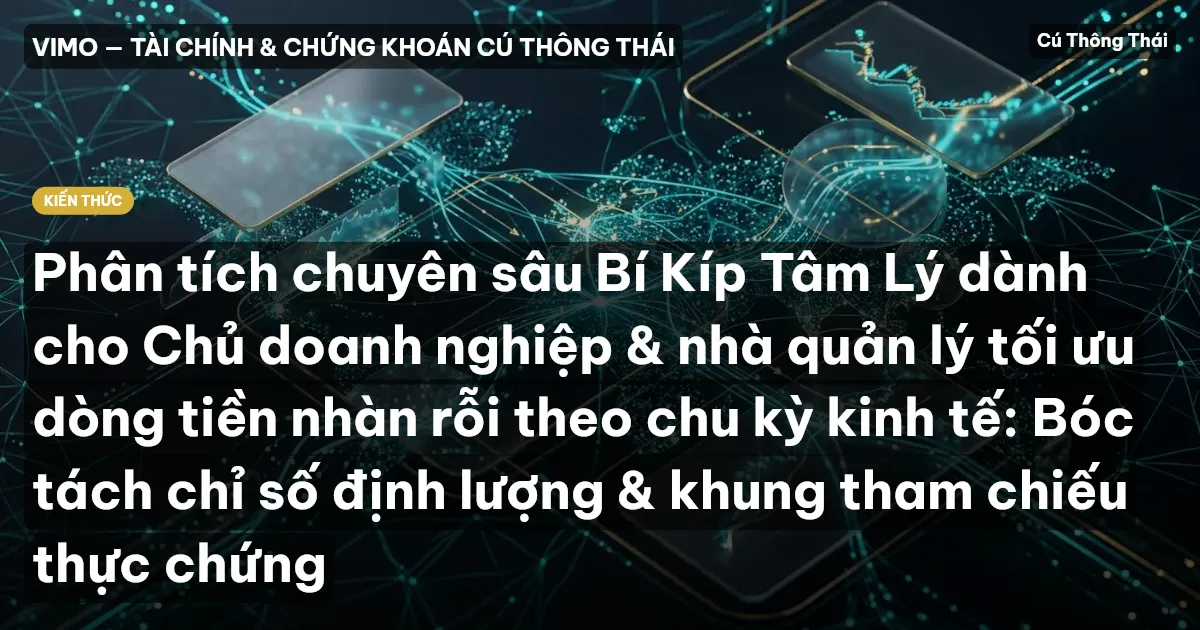 Phân tích chuyên sâu Bí Kíp Tâm Lý dành cho Chủ doanh nghiệp & nhà quản lý tối ưu dòng tiền nhàn rỗi theo chu kỳ kinh tế: Bóc tách chỉ số định lượng & khung tham chiếu thực chứng