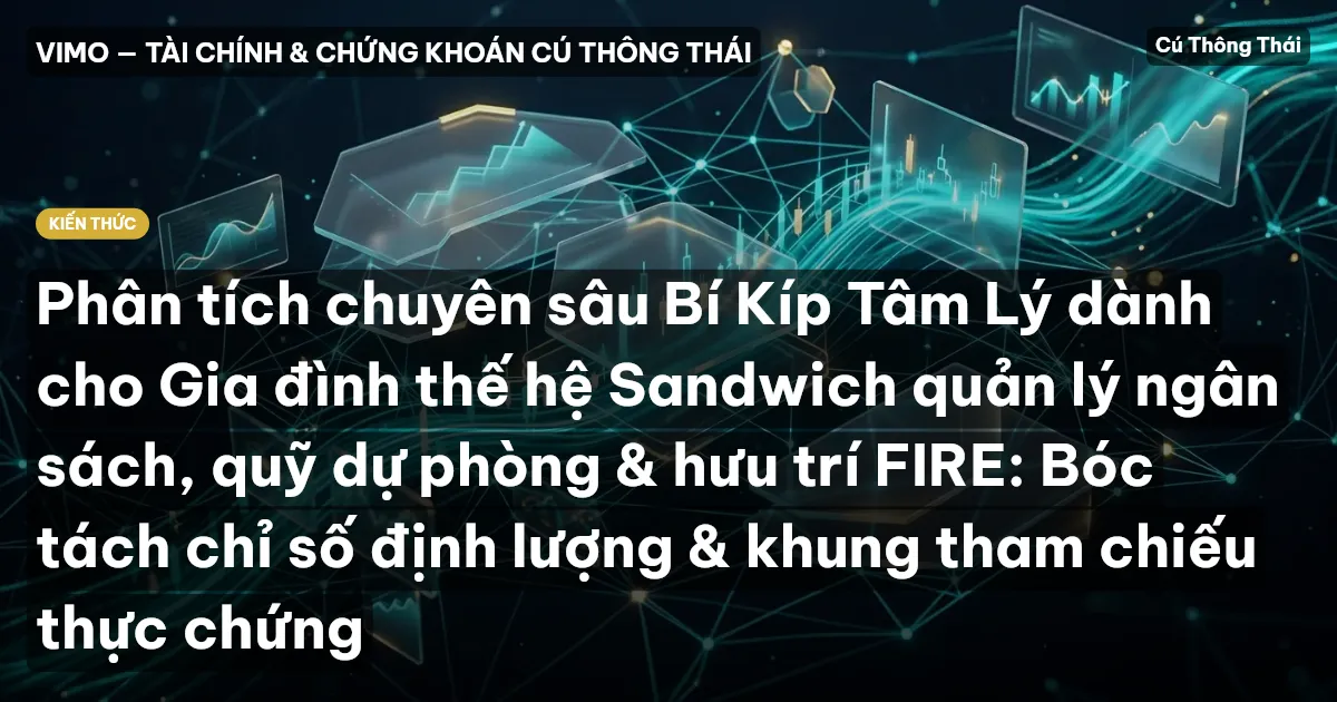 Phân tích chuyên sâu Bí Kíp Tâm Lý dành cho Gia đình thế hệ Sandwich quản lý ngân sách, quỹ dự phòng & hưu trí FIRE: Bóc tách chỉ số định lượng & khung tham chiếu thực chứng
