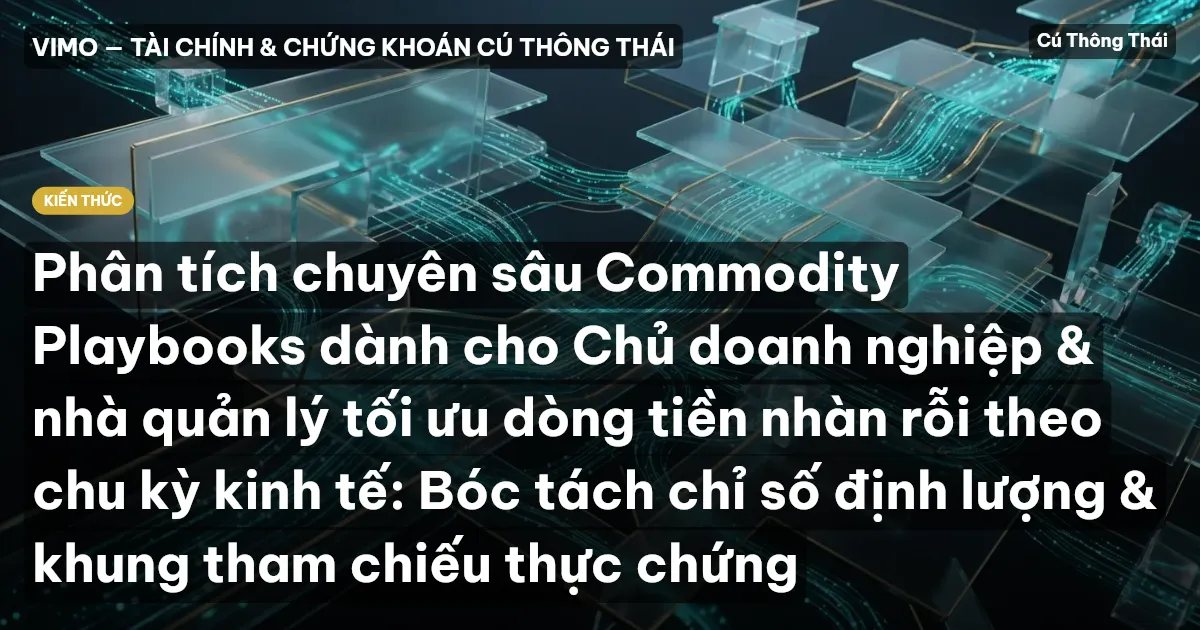 Phân tích chuyên sâu Commodity Playbooks dành cho Chủ doanh nghiệp & nhà quản lý tối ưu dòng tiền nhàn rỗi theo chu kỳ kinh tế: Bóc tách chỉ số định lượng & khung tham chiếu thực chứng