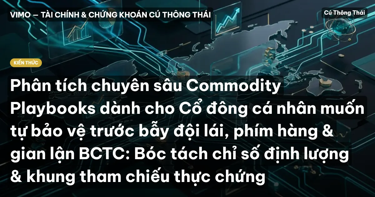 Phân tích chuyên sâu Commodity Playbooks dành cho Cổ đông cá nhân muốn tự bảo vệ trước bẫy đội lái, phím hàng & gian lận BCTC: Bóc tách chỉ số định lượng & khung tham chiếu thực chứng