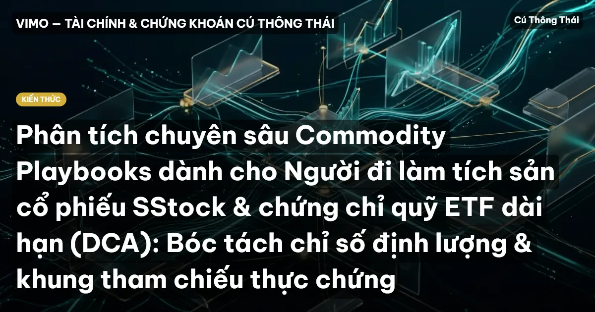 Phân tích chuyên sâu Commodity Playbooks dành cho Người đi làm tích sản cổ phiếu SStock & chứng chỉ quỹ ETF dài hạn (DCA): Bóc tách chỉ số định lượng & khung tham chiếu thực chứng