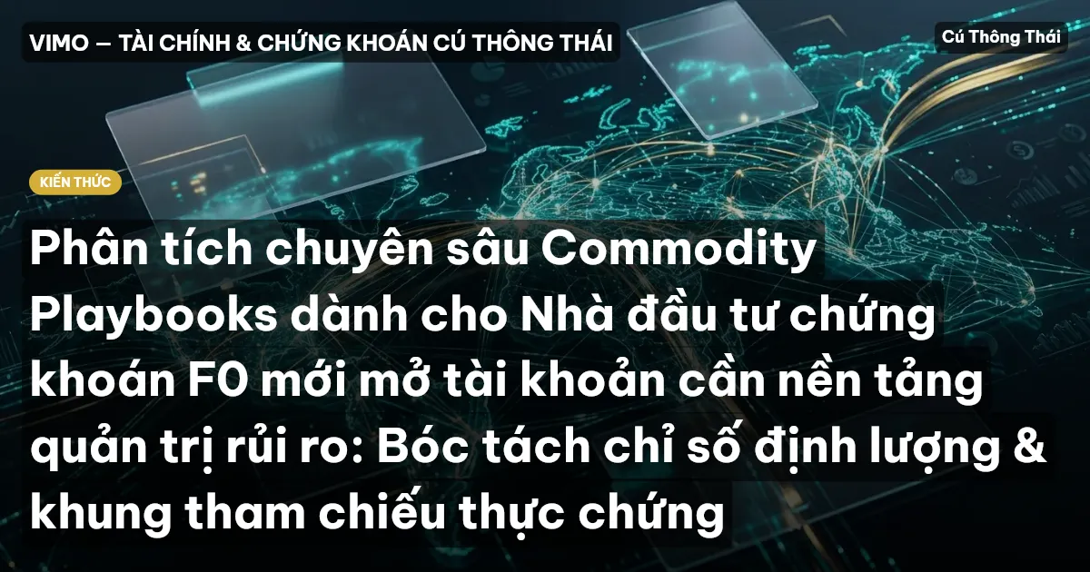 Phân tích chuyên sâu Commodity Playbooks dành cho Nhà đầu tư chứng khoán F0 mới mở tài khoản cần nền tảng quản trị rủi ro: Bóc tách chỉ số định lượng & khung tham chiếu thực chứng