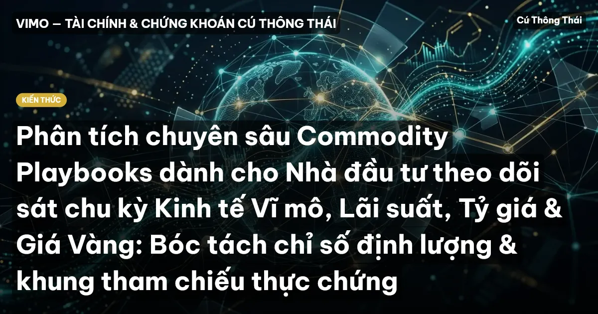 Phân tích chuyên sâu Commodity Playbooks dành cho Nhà đầu tư theo dõi sát chu kỳ Kinh tế Vĩ mô, Lãi suất, Tỷ giá & Giá Vàng: Bóc tách chỉ số định lượng & khung tham chiếu thực chứng