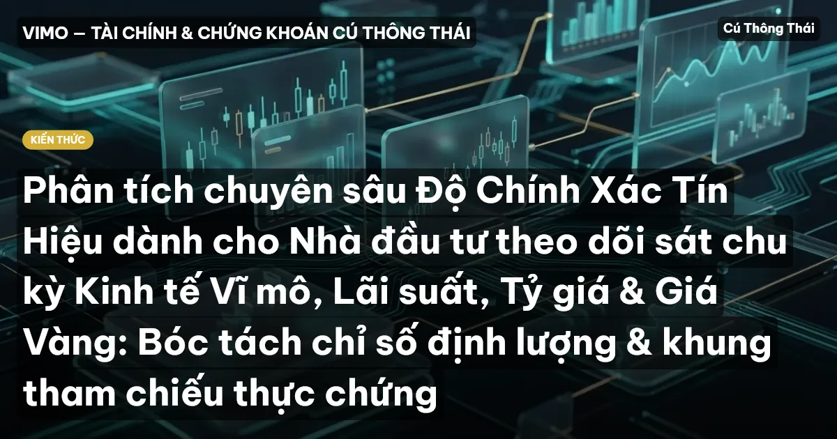 Phân tích chuyên sâu Độ Chính Xác Tín Hiệu dành cho Nhà đầu tư theo dõi sát chu kỳ Kinh tế Vĩ mô, Lãi suất, Tỷ giá & Giá Vàng: Bóc tách chỉ số định lượng & khung tham chiếu thực chứng