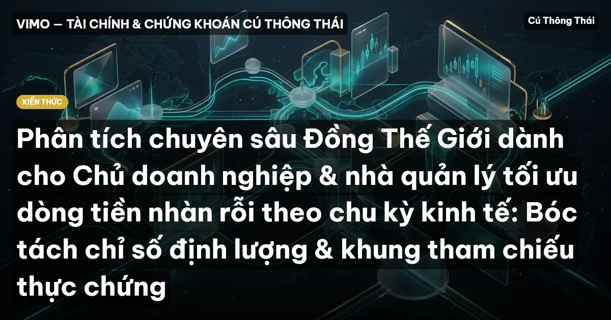 Phân tích chuyên sâu Đồng Thế Giới dành cho Chủ doanh nghiệp & nhà quản lý tối ưu dòng tiền nhàn rỗi theo chu kỳ kinh tế: Bóc tách chỉ số định lượng & khung tham chiếu thực chứng