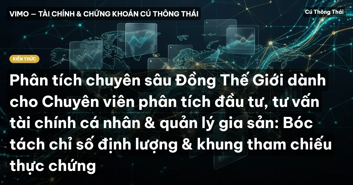 Phân tích chuyên sâu Đồng Thế Giới dành cho Chuyên viên phân tích đầu tư, tư vấn tài chính cá nhân & quản lý gia sản: Bóc tách chỉ số định lượng & khung tham chiếu thực chứng