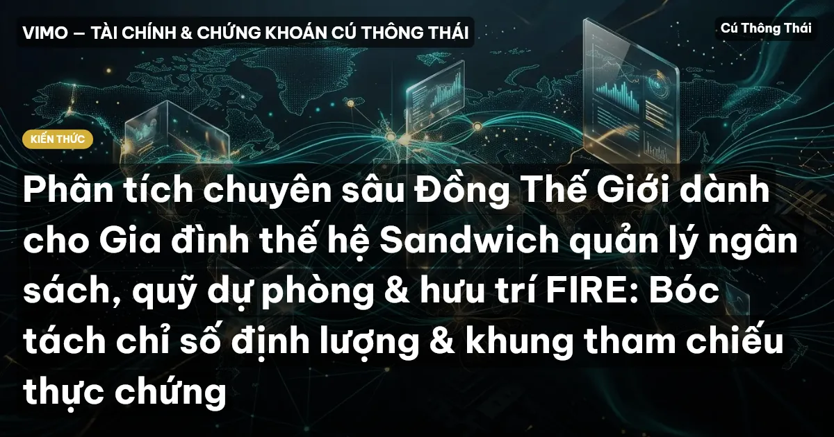 Phân tích chuyên sâu Đồng Thế Giới dành cho Gia đình thế hệ Sandwich quản lý ngân sách, quỹ dự phòng & hưu trí FIRE: Bóc tách chỉ số định lượng & khung tham chiếu thực chứng